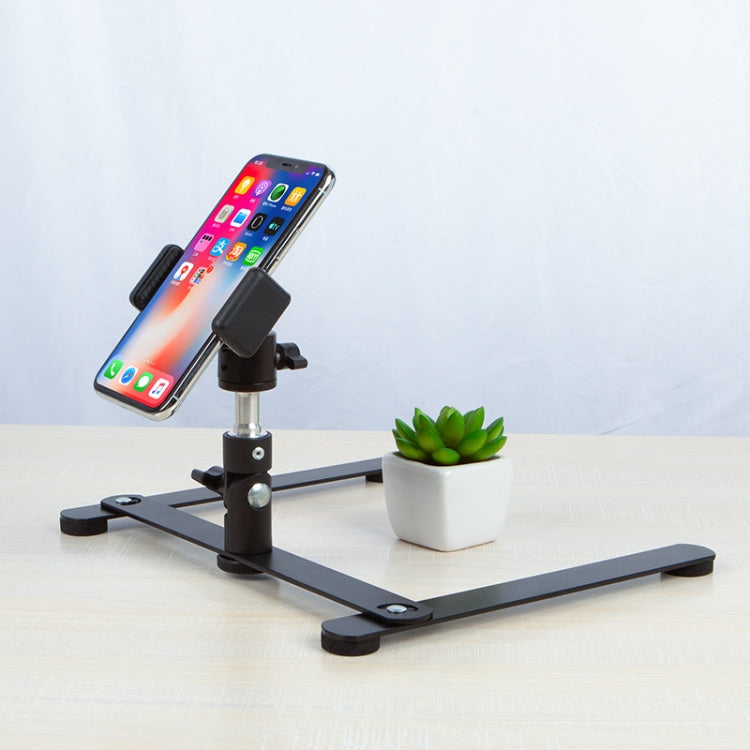 360 Degree Adjustable Metal Overhead Base Desktop Phone Holder,Style: