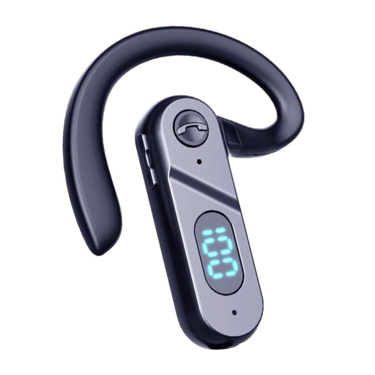 V28 Bluetooth Headset Hanging Ear Digital Display Single Ear Voice Control Earphone