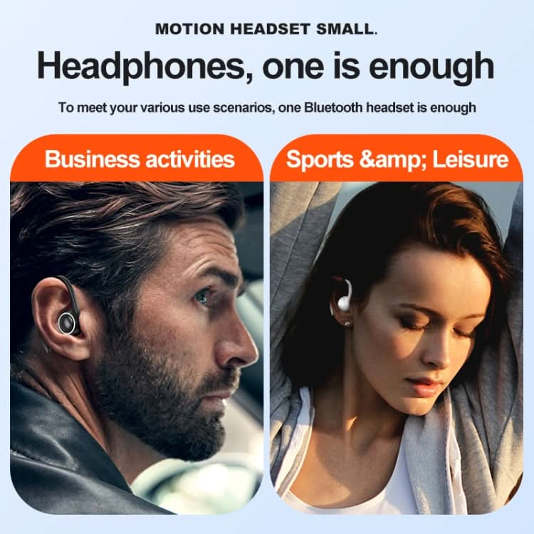 A1S Bluetooth Earphone Hanging Ear Incorporation True Sound Sports Single Ear Headset