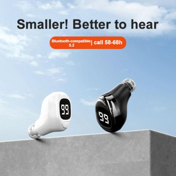 F6 Bluetooth Headset Mini Invisible Ear Business Digital Display Earphone