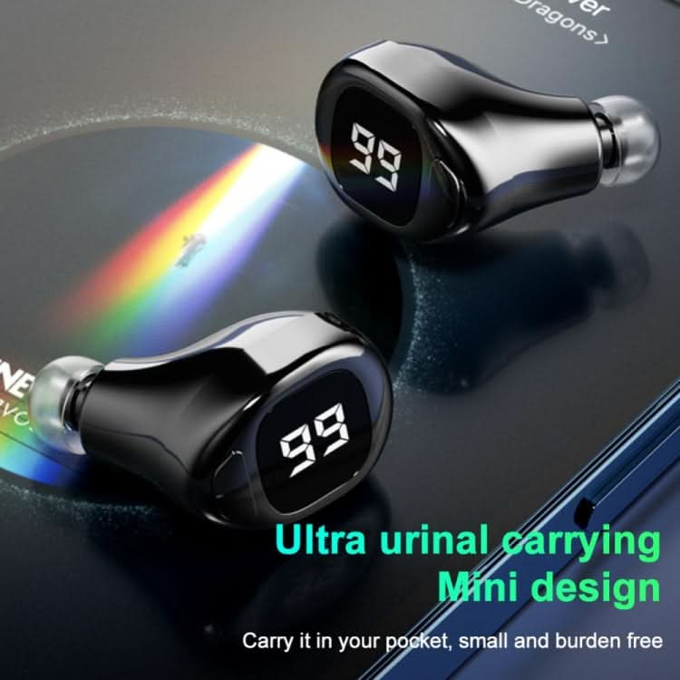 F6 Bluetooth Headset Mini Invisible Ear Business Digital Display Earphone