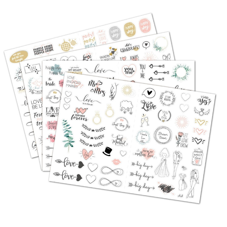 230 PCS Wedding Planning Stickers Engagement Planning Sticker Pack My Store