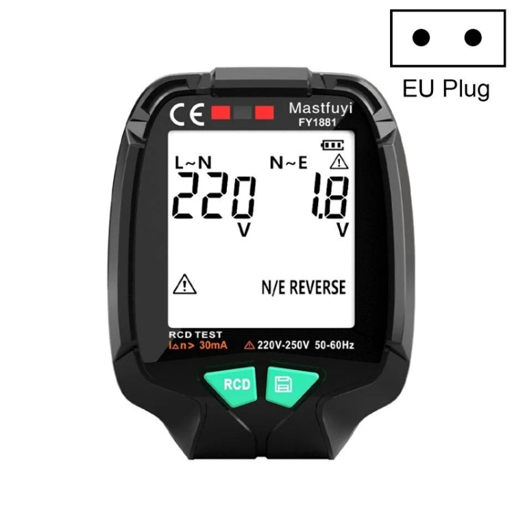 FUYI FY1881 High Precision Power Polarity Phase Socket Tester Reluova