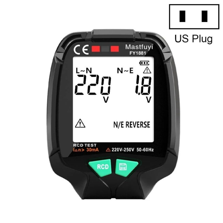 FUYI FY1881 High Precision Power Polarity Phase Socket Tester Reluova