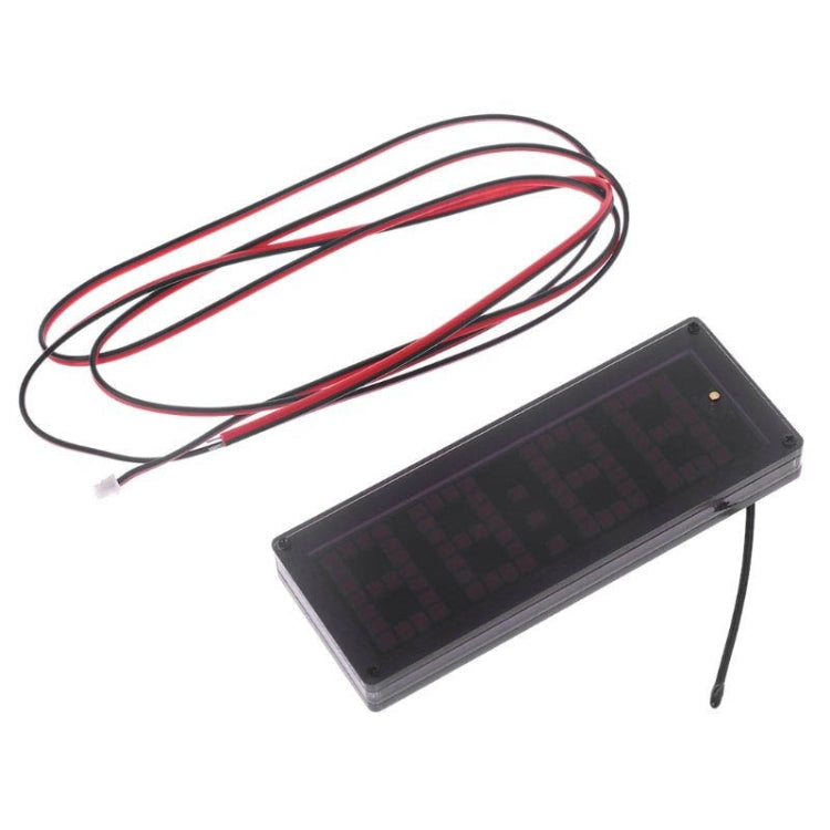 LED Dot Matrix Clock Car Thermometer Battery Voltage Measurement