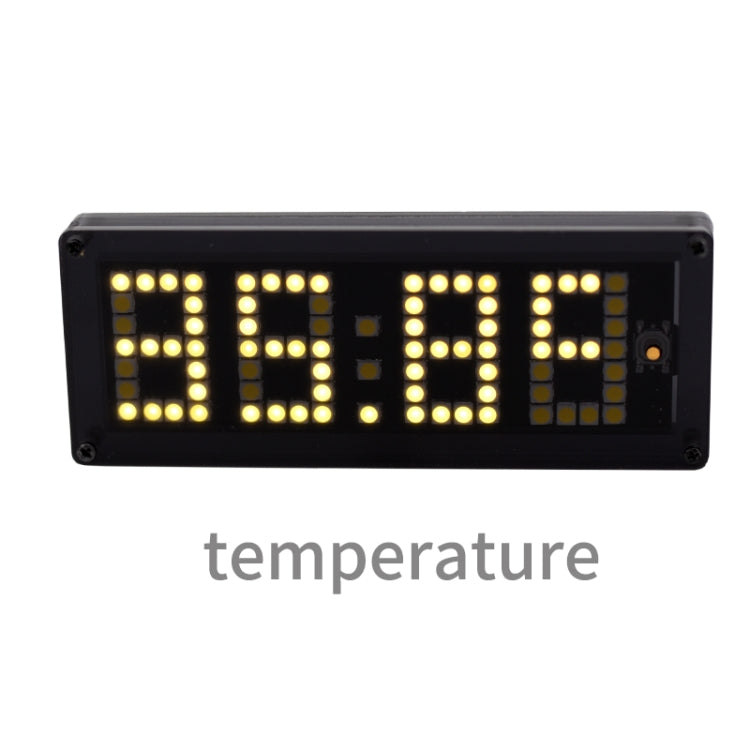 LED Dot Matrix Clock Car Thermometer Battery Voltage Measurement