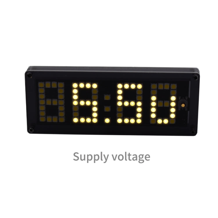 LED Dot Matrix Clock Car Thermometer Battery Voltage Measurement