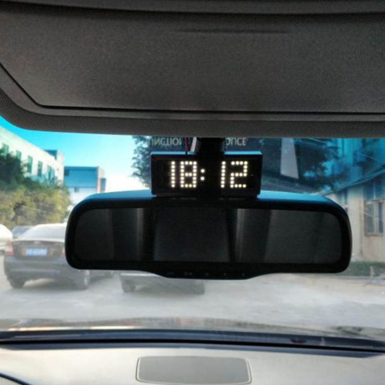 LED Dot Matrix Clock Car Thermometer Battery Voltage Measurement