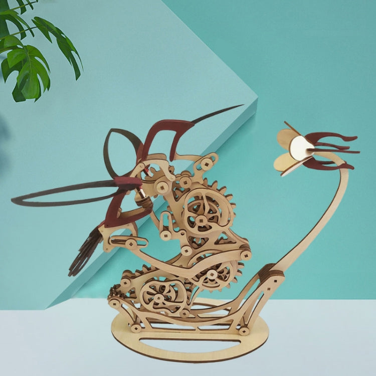 3D Wooden Mechanical Hummingbird Hand-Assembled Puzzle Model