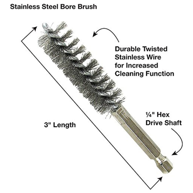 Stainless Steel Wire Pipe Brush Nylon Copper Wire Hex Rod Tool Cleaning Brush ÎҵÄÉ̵ê