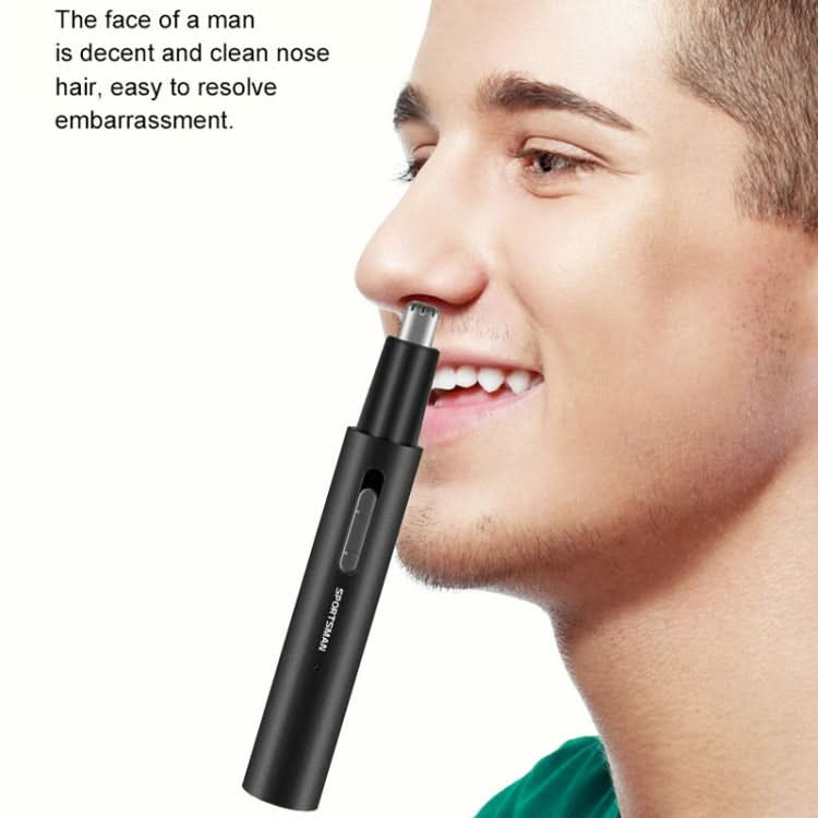 SPORTSMAN Metal Aluminum Tube Body Rechargeable Nose Hair Device, Style: Reluova