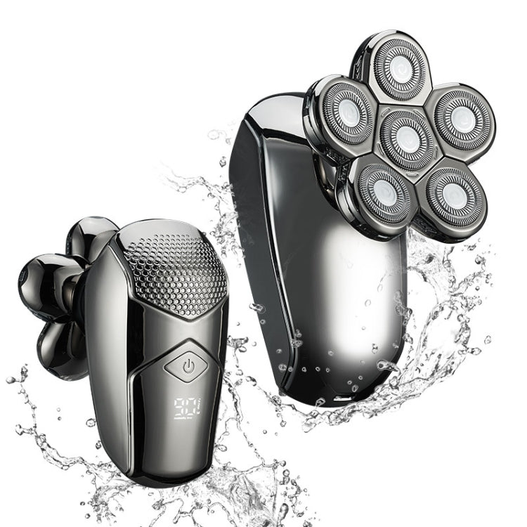 Multifunctional IPX7 Waterproof Six-blade USB Electric Shaver, Specification: Reluova