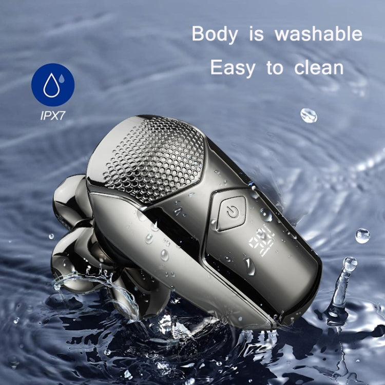 Multifunctional IPX7 Waterproof Six-blade USB Electric Shaver, Specification: Reluova