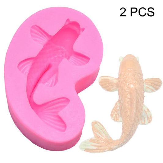 2 PCS Goldfish Baking Fondant Silicone Mold Cake Decorating-Reluova