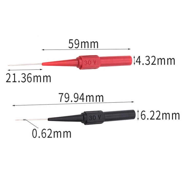 Coarse Probe Auto Repair Test Multimeter Pen, Color: Red + Black