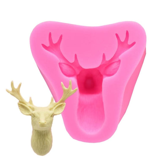 Deer Head Silicone Fondant Cake Mold Reluova