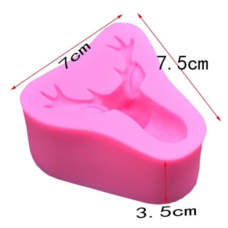 Deer Head Silicone Fondant Cake Mold Reluova