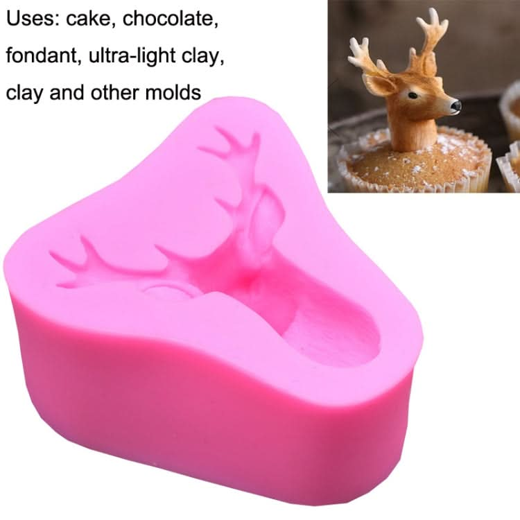 Deer Head Silicone Fondant Cake Mold Reluova