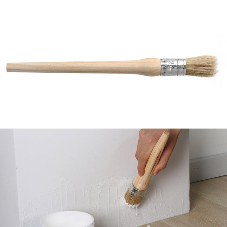 Round Head Long Handle Paintbrush Bristle Wood Handle Brush