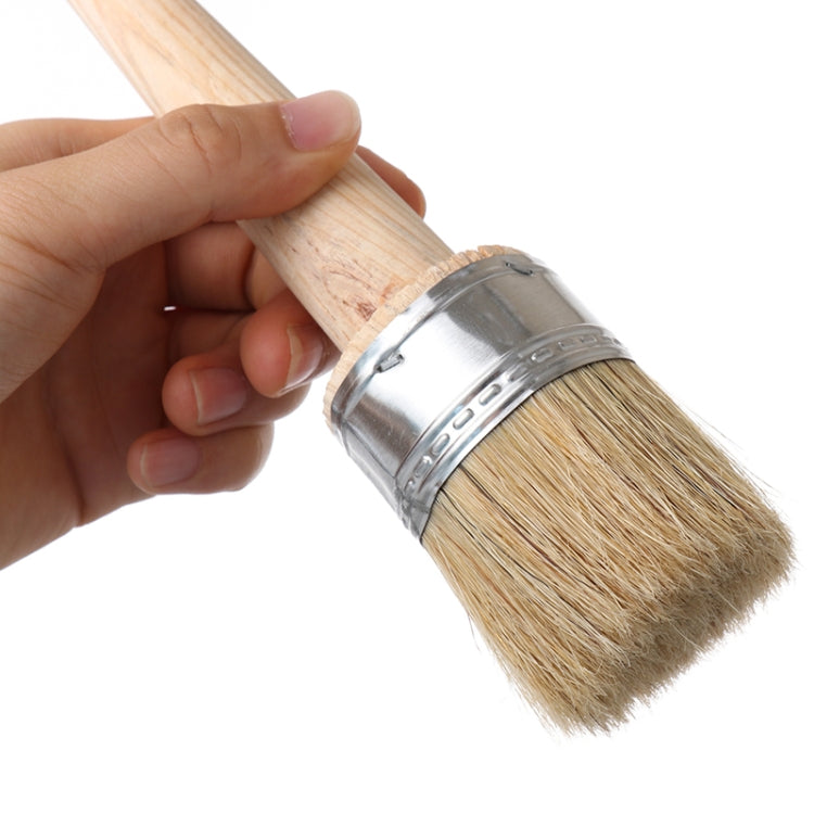 Round Head Long Handle Paintbrush Bristle Wood Handle Brush