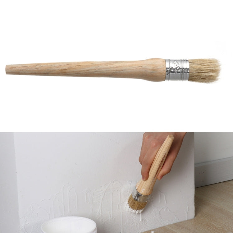 Round Head Long Handle Paintbrush Bristle Wood Handle Brush