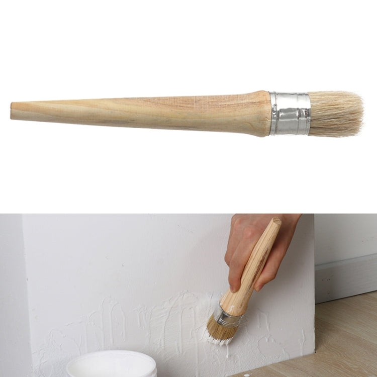 Round Head Long Handle Paintbrush Bristle Wood Handle Brush