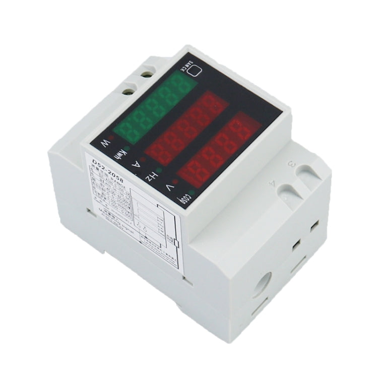 D52-2058 Wattmeter Din rail Volt Current Meter Reluova