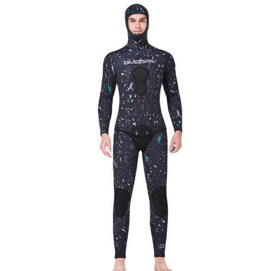 DIVE & SAIL 7mm Split Thick And Keep Warm Long Sleeves Hooded Diving Suit