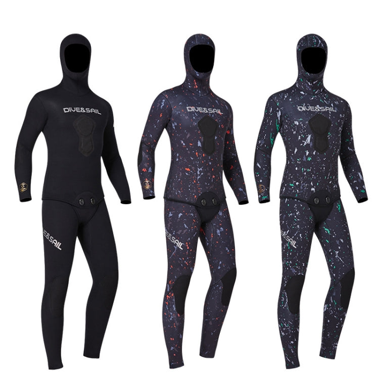 DIVE & SAIL 7mm Split Thick And Keep Warm Long Sleeves Hooded Diving Suit