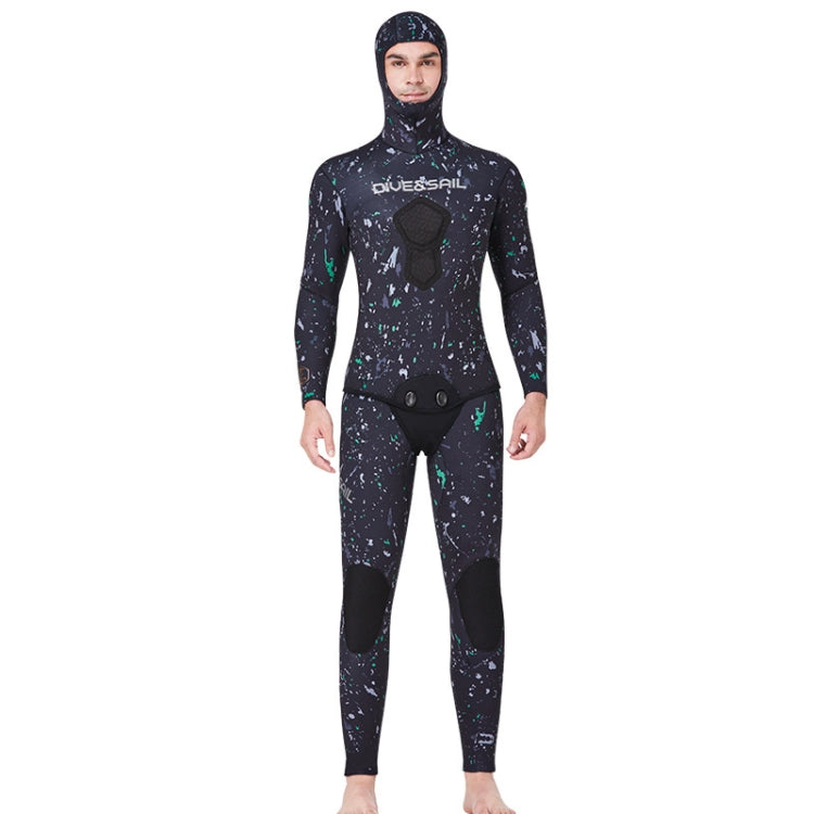 DIVE&SAIL 5mm Split Thick And Keep Warm Long Sleeves Hooded Diving Suit