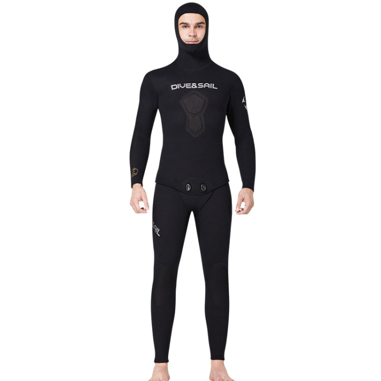 DIVE&SAIL 1.5mm Split Thick And Keep Warm Long Sleeves Hooded Diving Suit Reluova