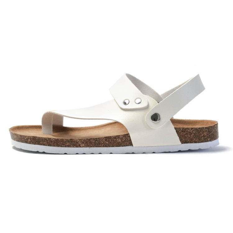 Men Summer Cork Flip Flops Beach Couple Leather Sandals