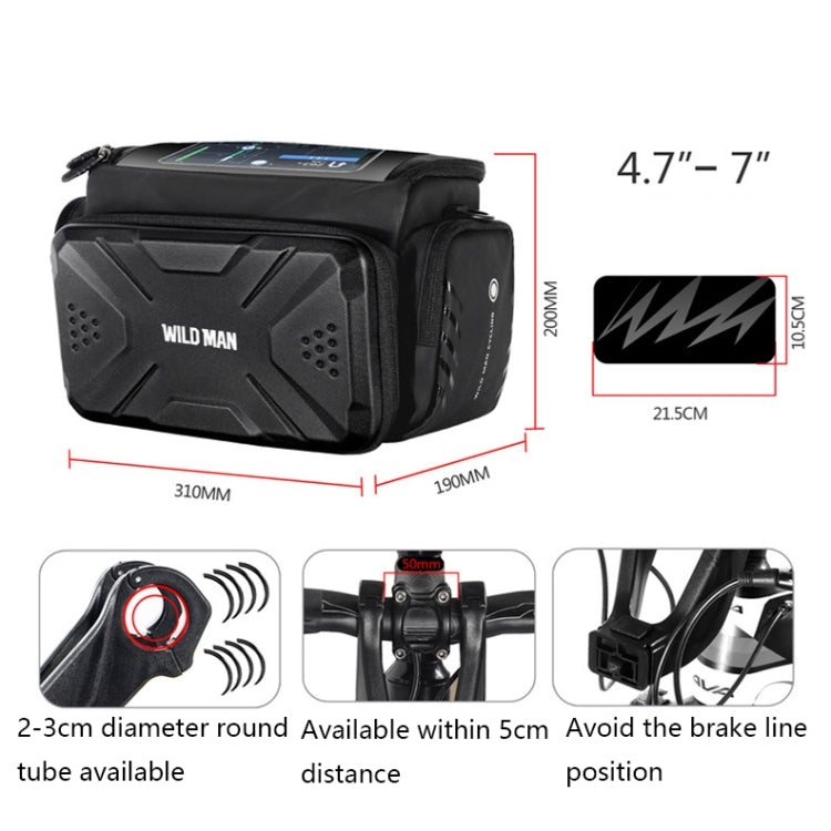 WILD MAN GS6 4L Outdoor Cycling Waterproof Bicycle Bag