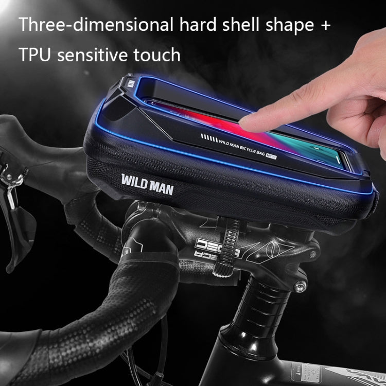 WILD MAN MS33 0.6L Mountain Bike Hard Shell Phone Touch Screen Handlebar Bag