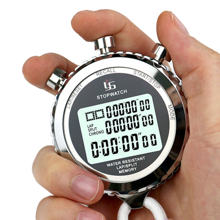 YS Metal Stopwatch 3 Rows Display Running Training Electronic Timers, Style: Reluova