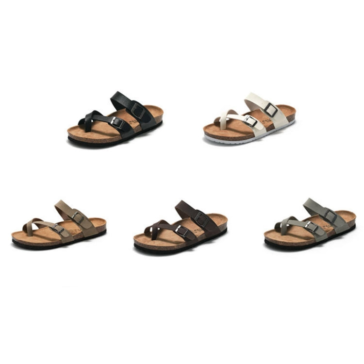 Ruizu Couple Cork Slippers Beach Shoes Flip Flops, Series 2