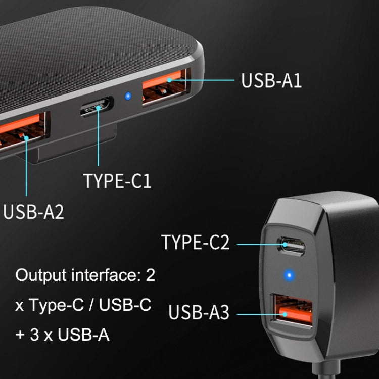 5 In 1 Mobile Phone Fast Recharge Car Charger