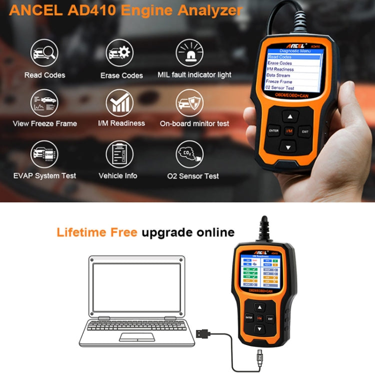 ANCEL AD410 OBD2 Car Universal Auto Diagnostic Scanner