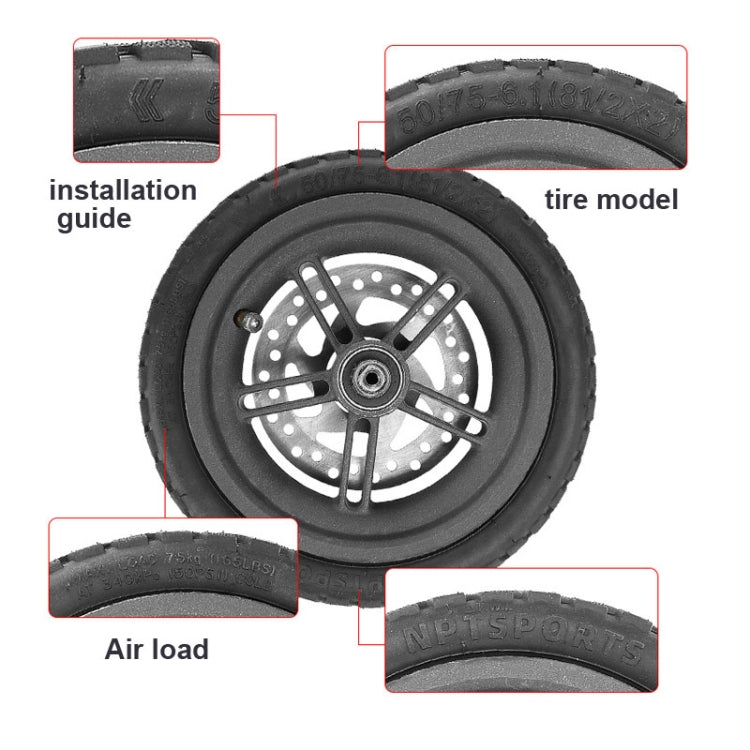 8.5 Inch Off-Road Tubeless Vacuum Tire with Gas Nozzle for Xiaomi M365/Pro/1S Electric Scooter Reluova