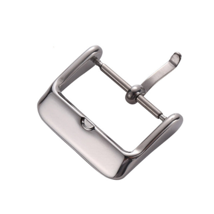 5pcs IP Plated Stainless Steel Pin Buckle Watch Accessories, Color: Silver 12mm