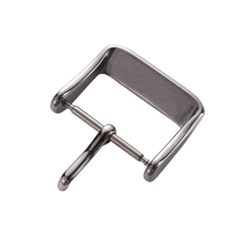 5pcs IP Plated Stainless Steel Pin Buckle Watch Accessories, Color: Silver 12mm