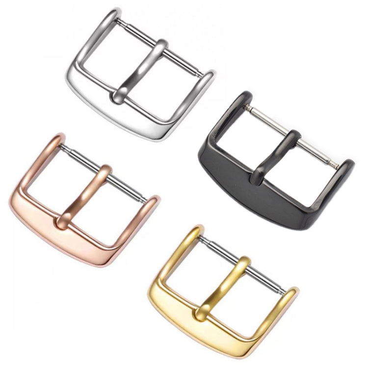 5pcs IP Plated Stainless Steel Pin Buckle Watch Accessories, Color: Silver 12mm Reluova