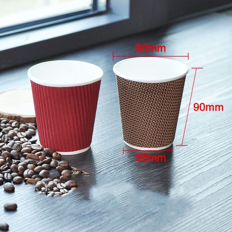 Disposable Thickened Anti-scalding Corrugated Coffee Cup Reluova