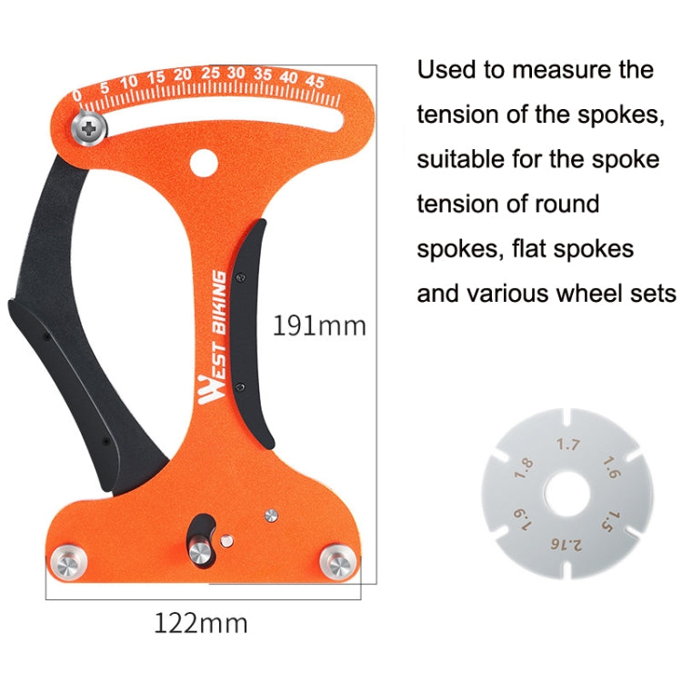 WEST BIKING Bicycle Spoke Tension Meter Rim Tensioner Calibrator Reluova