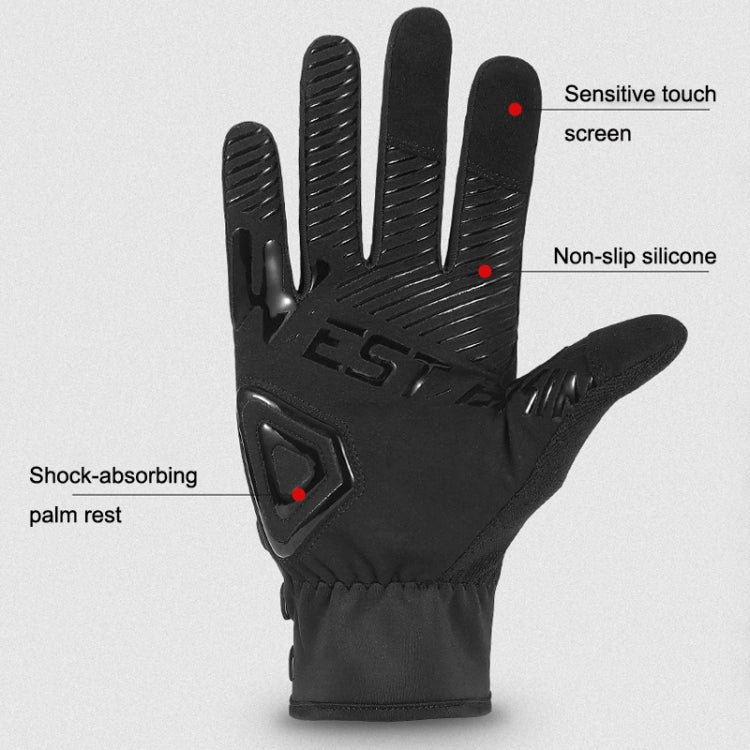 WEST BIKING Cycling Breathable Long Finger Self-locking Gloves with Buckle