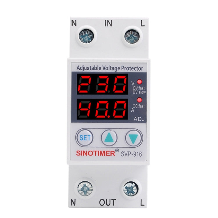 SINOTIMER SVP-916 Adjustable Self-resetting Over-voltage Under-voltage Protector, Current: Reluova