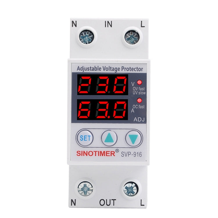 SINOTIMER SVP-916 Adjustable Self-resetting Over-voltage Under-voltage Protector, Current: