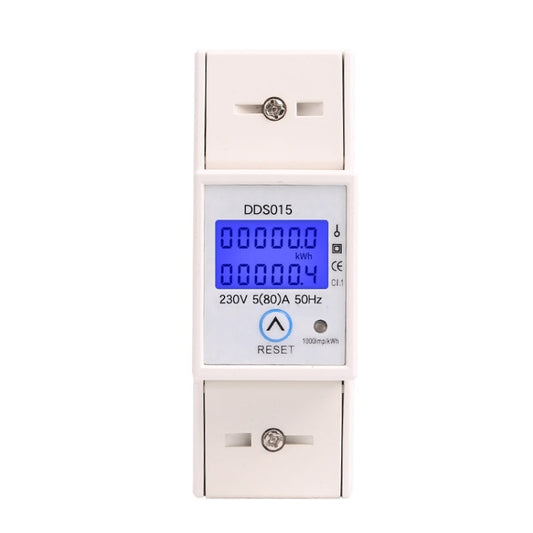 SINOTIMER DDS015 Backlight Display Single-phase Household Rail Energy Meter 5-80A 230V