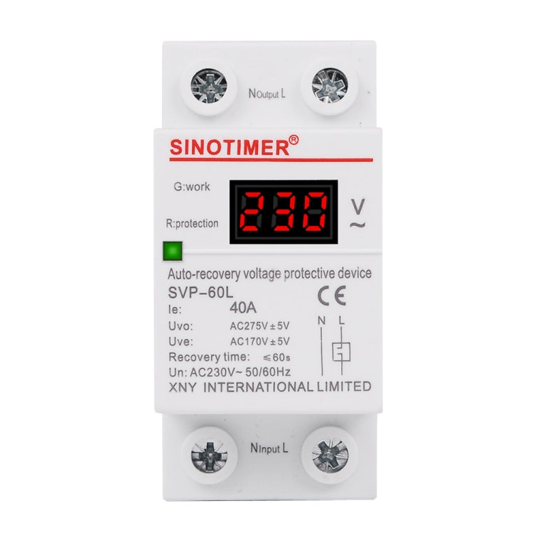 SINOTIMER 220V LED Digital Display Delay Automatic Reset Under-voltage Protector Reluova