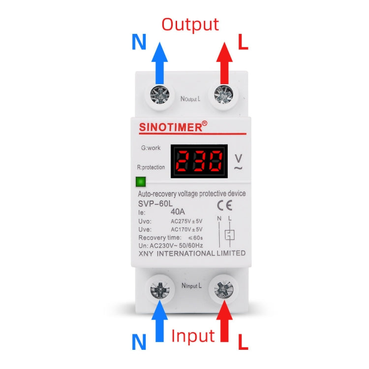 SINOTIMER 220V LED Digital Display Delay Automatic Reset Under-voltage Protector Reluova